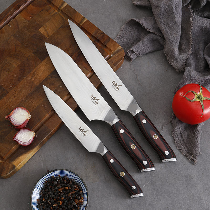 Japanese Super Steel Damascus Knife Set 3 PCS Chef Knife Set