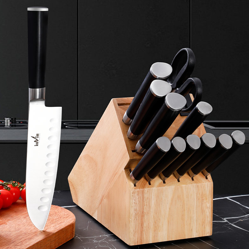 13 Pieces SS 30Cr13 Professional Kitchen Knife Set with Knife Holder