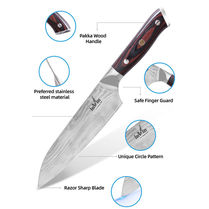 Japanese Super Steel Damascus Knife Set 3 PCS Chef Knife Set