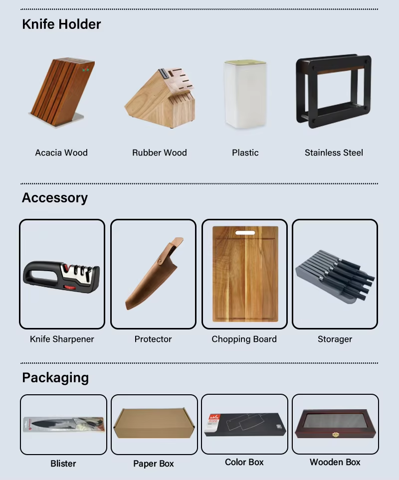 Stainless Steel Kitchen Knife Set (8)